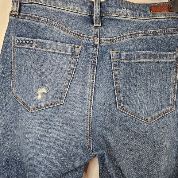 BlankNYC The Madison Crop Step Hem High Rise Jeans 26 Distressed - Picture 8 of 11